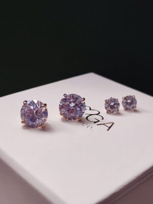 BRINCO SOLITÁRIO 6 MM OURO