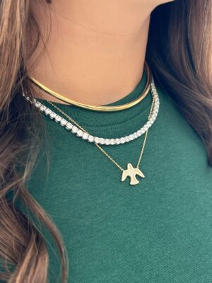 COLAR ESPÍRITO SANTO PREENCHIDO OURO