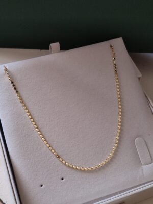 COLAR PLAQUINHAS OURO 40 cm